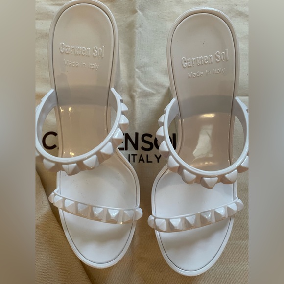 NWOT- Carmen Sol - Tonino Wedge in white, size 8 - Picture 13 of 15